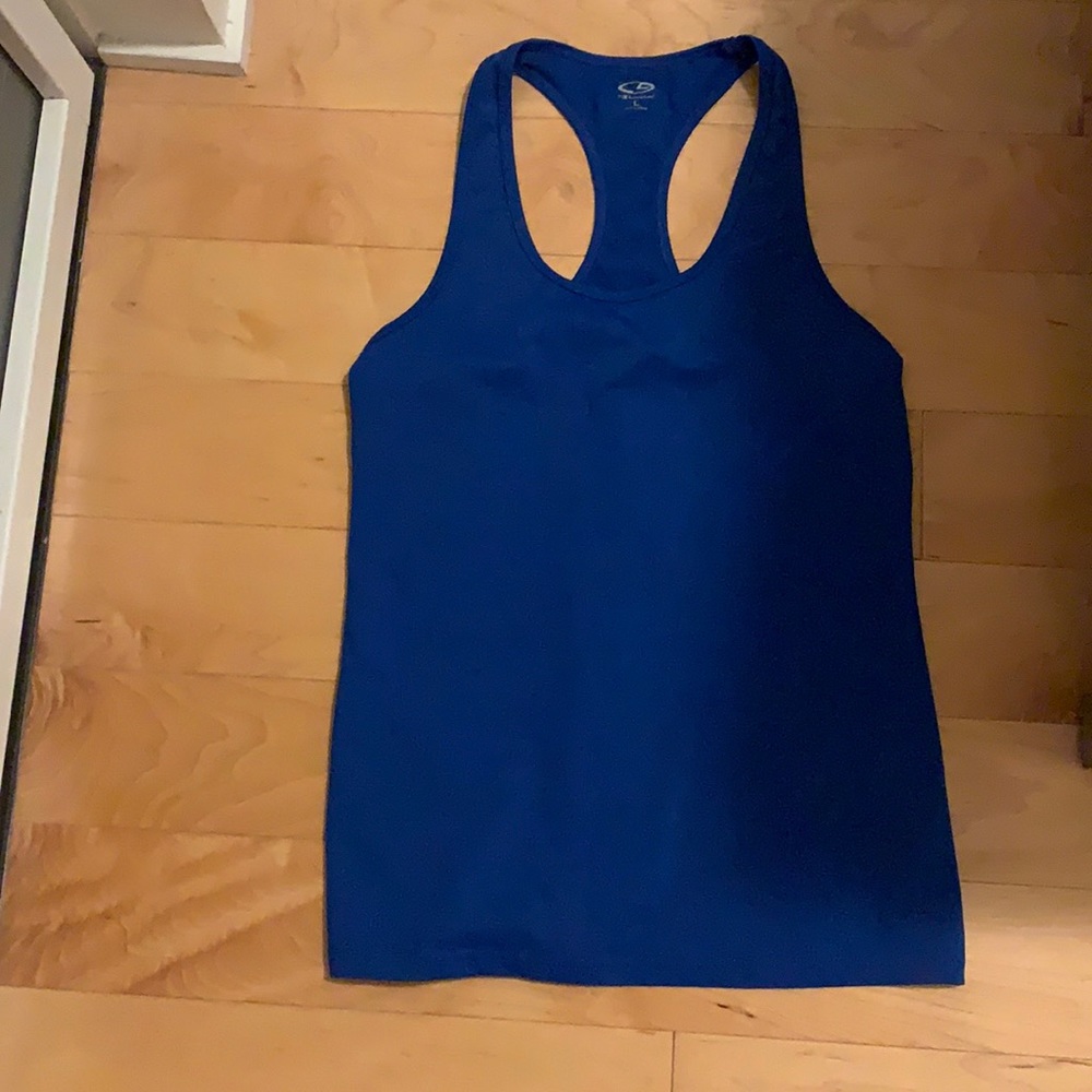Size L Champion Blue Athletic Shirt